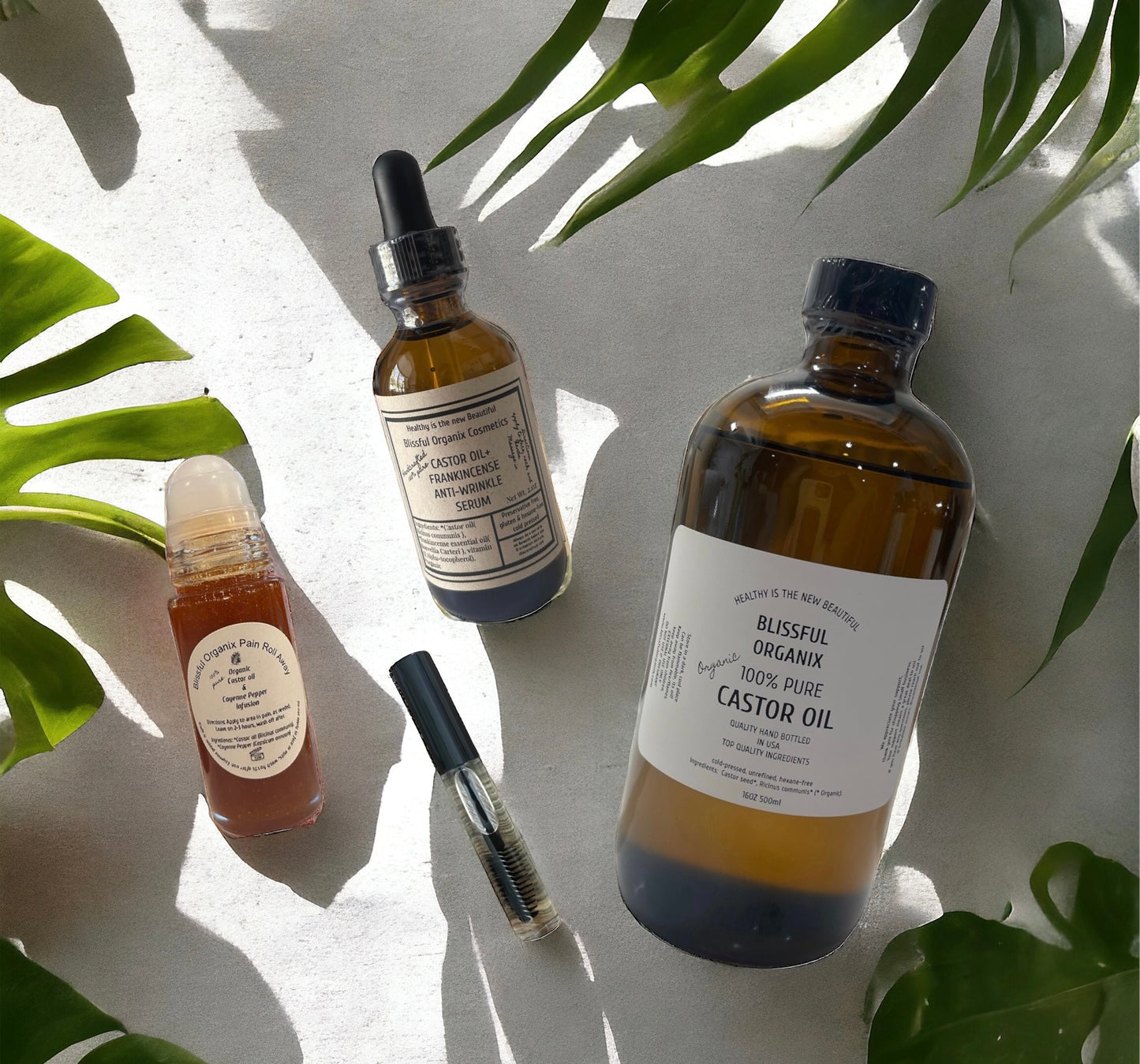 BLISSFUL ORGANIX ORGANIC CASTOR OIL & CAYENNE PAIN RELIEF ROLLER