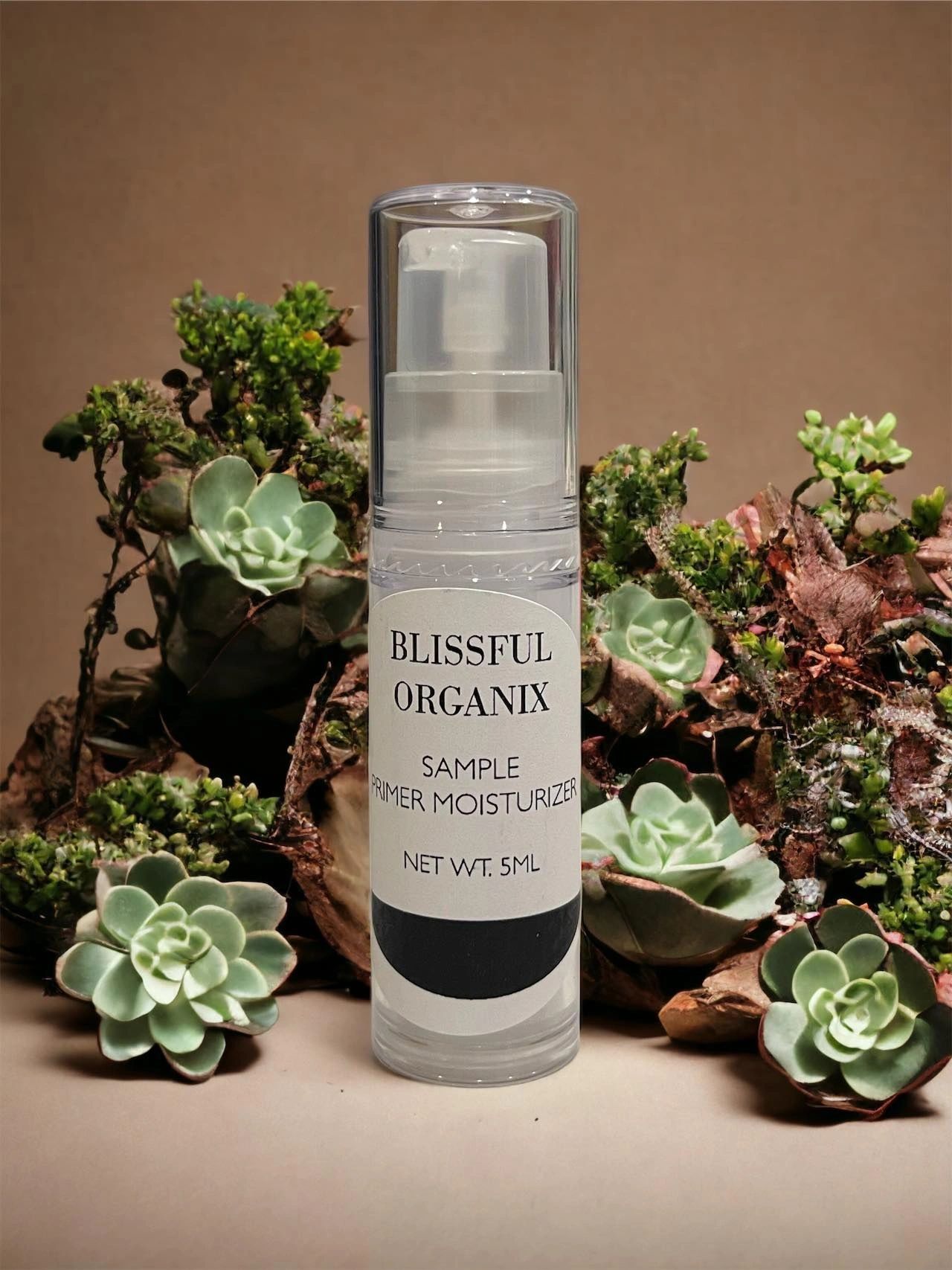 BLISSFUL ORGANIX SAMPLE PRIMER MOISTURIZER 5ML 35 PUMP CONTAINER