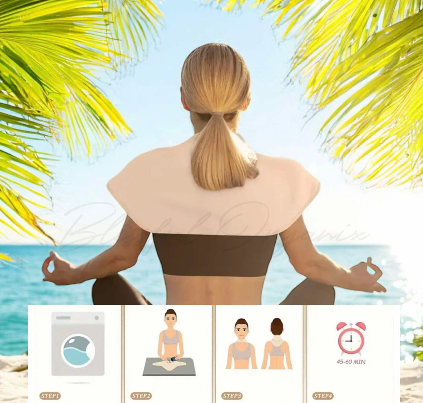 Blissful Organix Shoulder, High Back Castor oil Compress