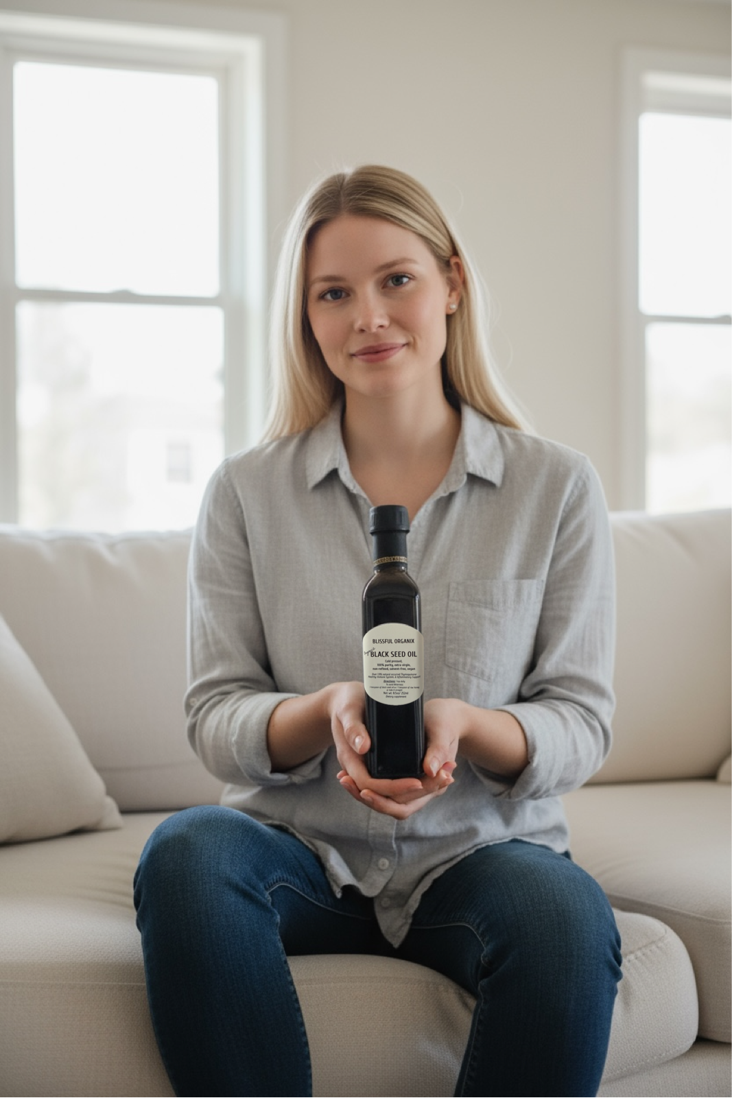 Organic Black Seed Oil – 100% Pure, Extra Virgin, Cold-Pressed 8.5oz glass bottle