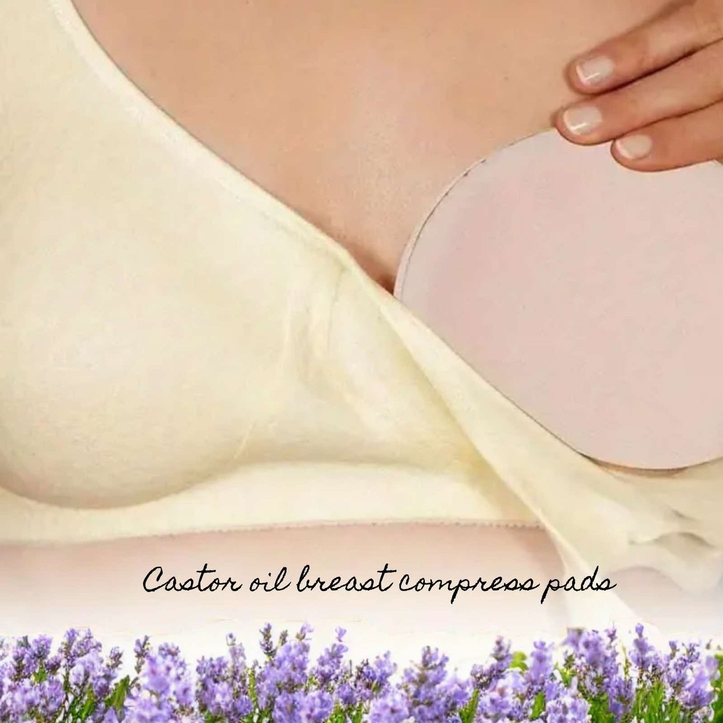 Castor oil Breast Compress Pads, 1 pair