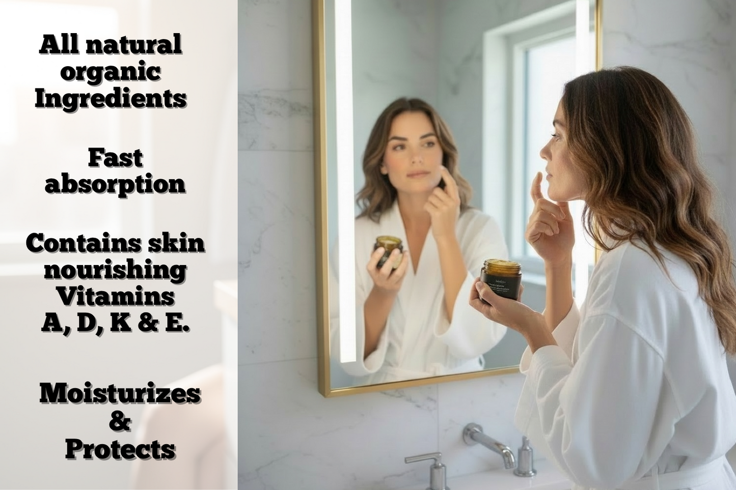 Organic Whipped Grass-Fed Beef Tallow & Manuka Honey Moisturizer Cream 4 oz